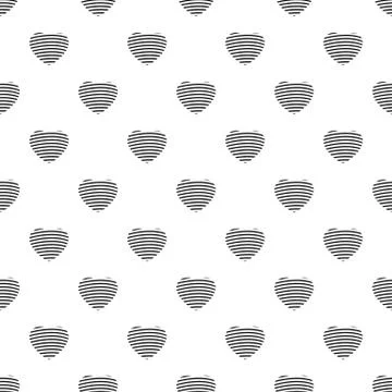 Striped heart pattern seamless vector Illustrazione stock