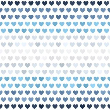 Striped heart pattern. Seamless vector background Illustrazione stock