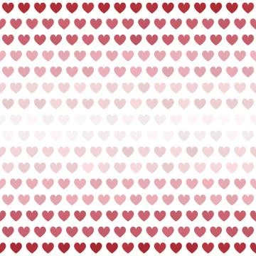 Striped heart pattern. Seamless vector background Stock Illustration