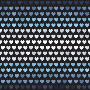 Striped heart pattern. Seamless vector background Stock Illustration