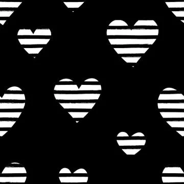 Striped Hearts Pattern Stock-Illustration
