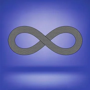 Striped Infinity Icon Stock Illustration