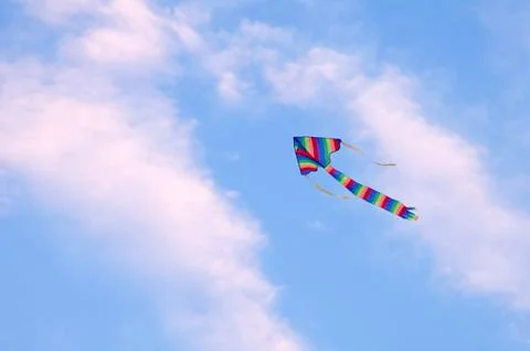 Striped kite Stock Photos