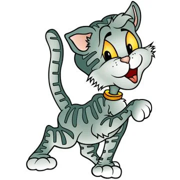 Striped Kitten Stock Illustration
