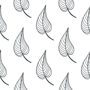 Striped leaf seamless pattern vector illustration イラスト素材