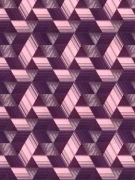 Striped line art pattern with a depth of field. 3d render digital illustration イラスト素材