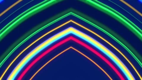 Striped lines. Neon glowing effects. Stock Footage 260207128