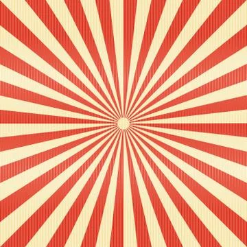 Striped lines pattern paper. Retro radius burst red color background. Stock Illustration