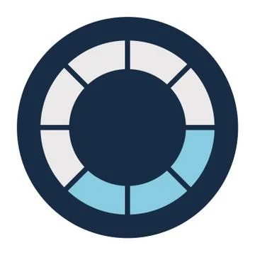 Striped loading circle block style icon vector design Illustrazione stock