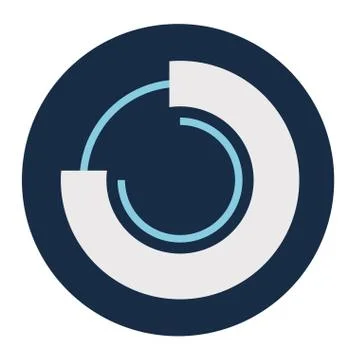 Striped loading circle block style icon vector design Stockillustratie