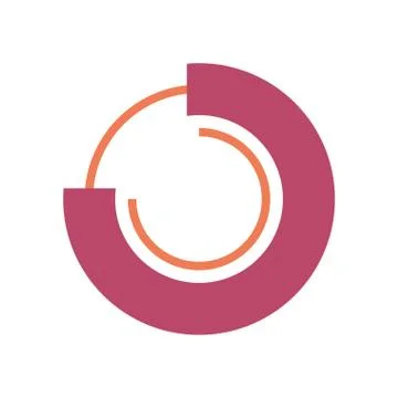 Striped loading circle flat style icon vector design Illustrazione stock