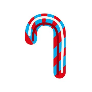 Striped lollipop. Simple vector illustration Stock Illustration
