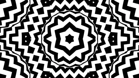 Striped looping background with zig zag, trendy elegant relaxation mandala Stock Footage 150152061