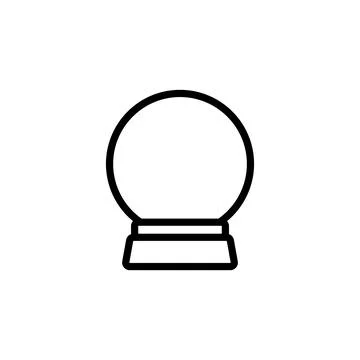 Striped magic ball icon vector Stock Illustration