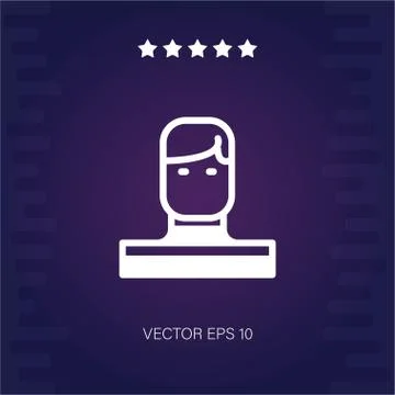 Striped man vector icon Illustrazione stock