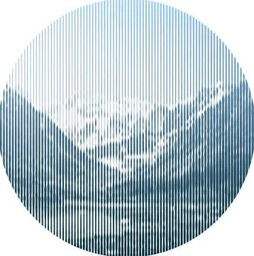 Striped mountain landscape. Stock Illustration