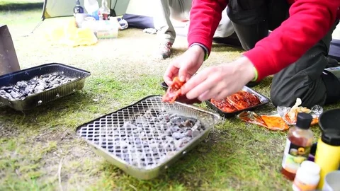 Striped mutton steak Stock Footage 82321957