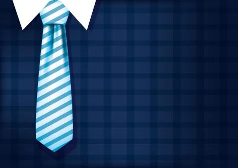 Striped necktie on checkered pullover vector design Stock Illustration