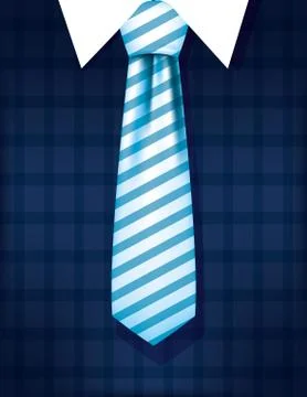 Striped necktie on checkered pullover vector design Ilustración de archivo