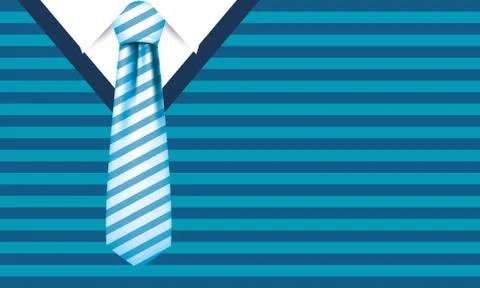 Striped necktie on pullover vector design Stock Illustration