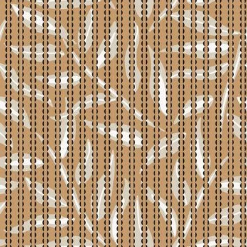 Striped Neutral Colour Leaf seamless pattern design 스톡 일러스트