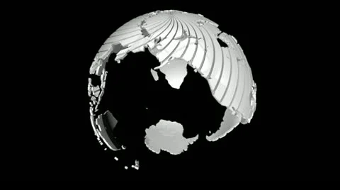 Striped News Globe Stock Footage 11257285