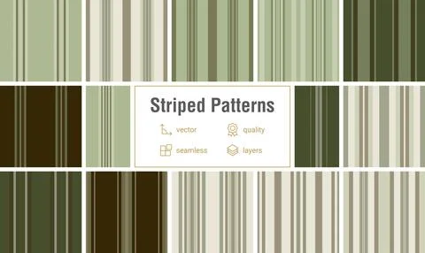 Striped pack designed for scarves and wraps. Coordinated lines repeats elev.. Stock Illustration