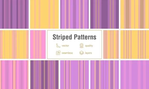 Striped pack developed for branding refresh. Lines designs for special occasi Stock Illustration