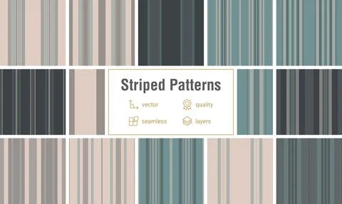 Striped pack perfect for email templates. Seamless lines backgrounds improv.. Stock Illustration