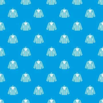 Striped pajama shirt pattern seamless blue Stock Illustration