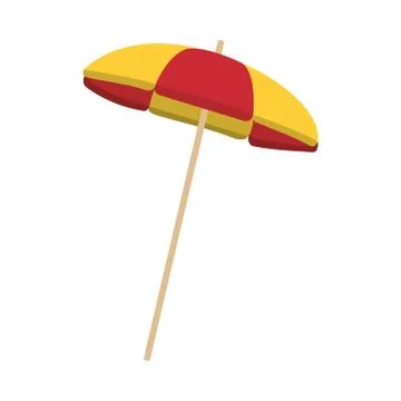 Striped parasol icon Illustrazione stock