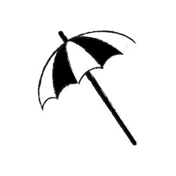 Striped parasol icon image Ilustración de archivo