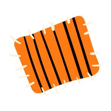 Striped patch Halloween costume accessory hand drawn illustration. イラスト素材