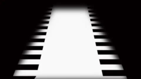 Striped pathway animation with abstract lines. Striped pathway perspective .. Stock Footage 337131420