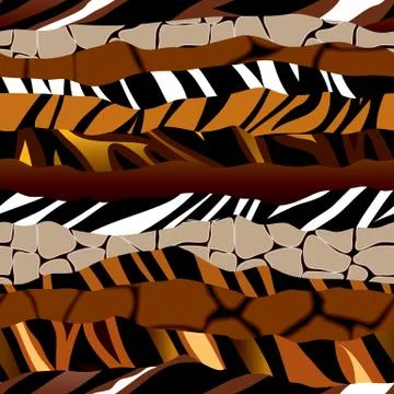 Striped pattern of fells Stock Illustration