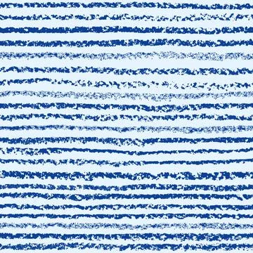Striped pattern with hand drawing classic blue color artistic strokes Stock Illustration