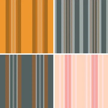 Striped pattern pack tailored for childrens apparel design. Coordinated lin.. Stockillustratie
