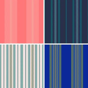 Striped pattern pack tailored for Valentines and Womens Day styling. Coordi.. Illustrazione stock