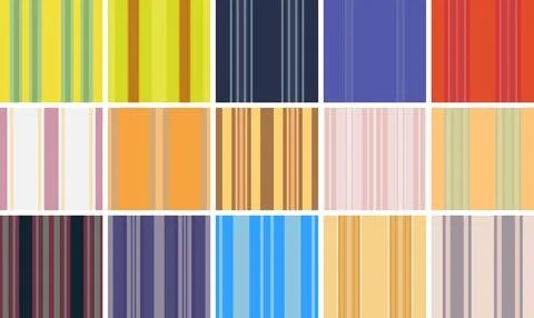 Striped pattern pack tailored for winter styling. Coordinated lines pattern.. Stock Illustration