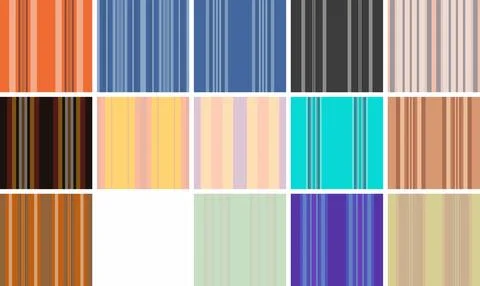 Striped pattern set for Christmas garlands. Vector lines patterns maintain .. Stock Illustration