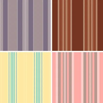 Striped pattern set created for designers and textile engineers. Vector pat.. Illustrazione stock