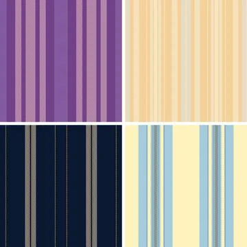 Striped pattern set created for heritage-style mockups. Seamless vectors su.. Illustrazione stock