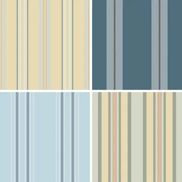 Striped pattern set for digital product covers. Coordinated lines designs e.. Stock Illustration