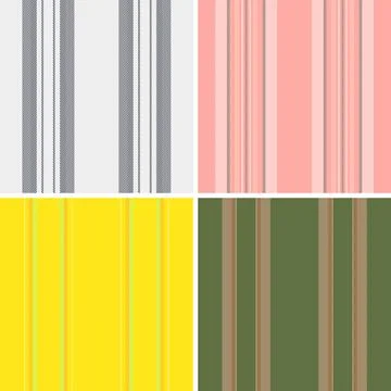 Striped pattern set for England-inspired lumberjack fashion. Seamless vecto.. Stock Illustration