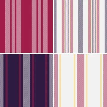 Striped pattern set for everyday women's fashion. Seamless vectors work for.. Stock Illustration