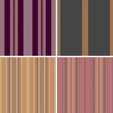 Striped pattern set for living room textiles. Lines textures elevate throws.. Stockillustratie