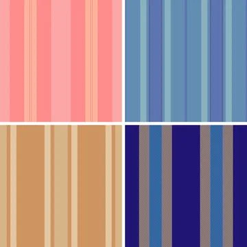 Striped pattern set for print shops and fabric mills. Optimized lines repea.. Stock Illustration