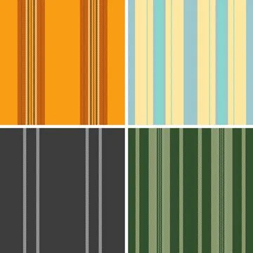 Striped pattern set reflecting contemporary wallpaper trends. Seamless vect.. Stock Illustration