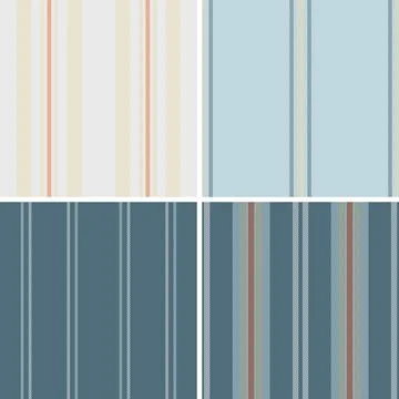 Striped pattern set reflecting old-world textile traditions. Ideal for nost.. Stock Illustration