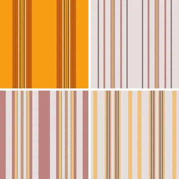 Striped pattern set reflecting USA patriotic spirit. Seamless vectors suita.. Illustrazione stock